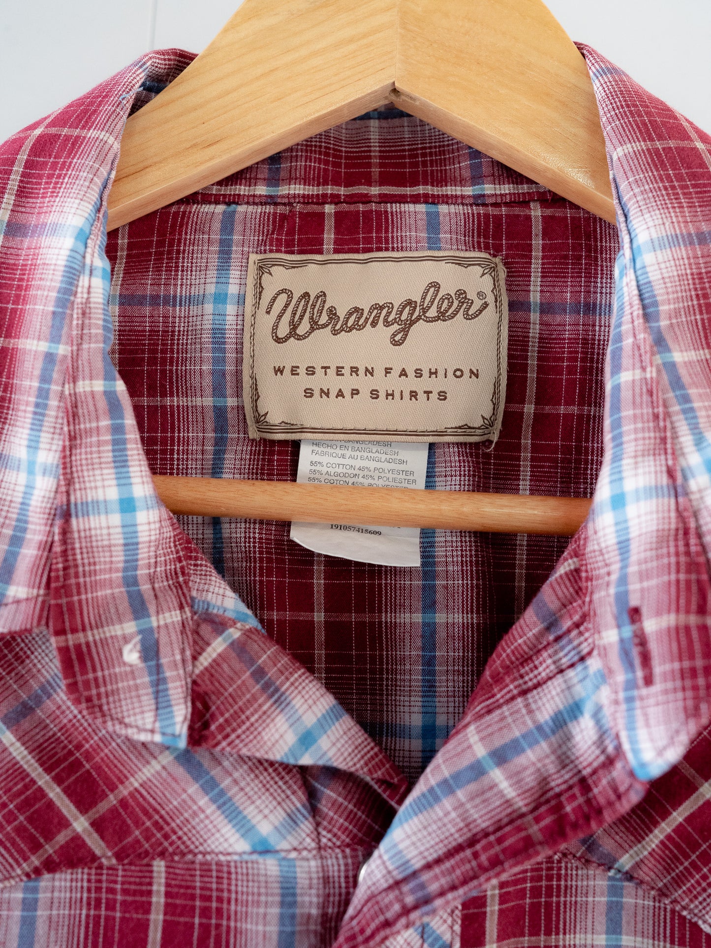 "WRANGLER" Short Sleeves Western Snap Shirt
