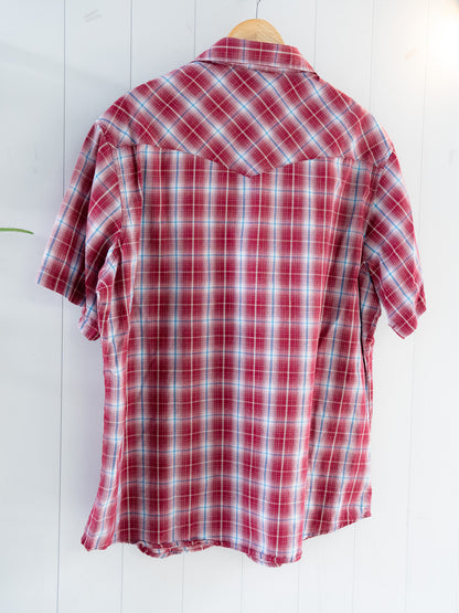 "WRANGLER" Short Sleeves Western Snap Shirt