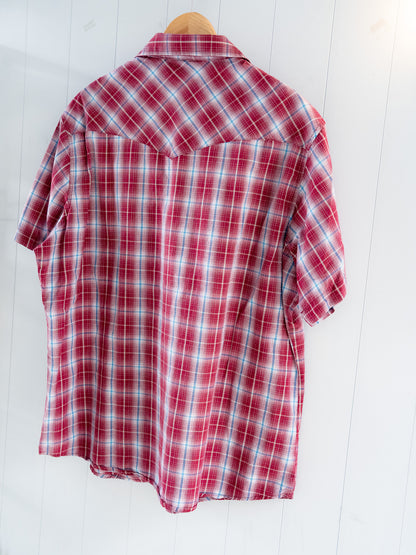 "WRANGLER" Short Sleeves Western Snap Shirt