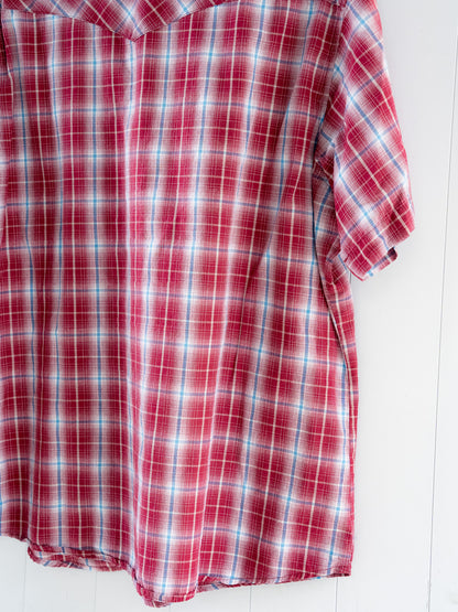 "WRANGLER" Short Sleeves Western Snap Shirt