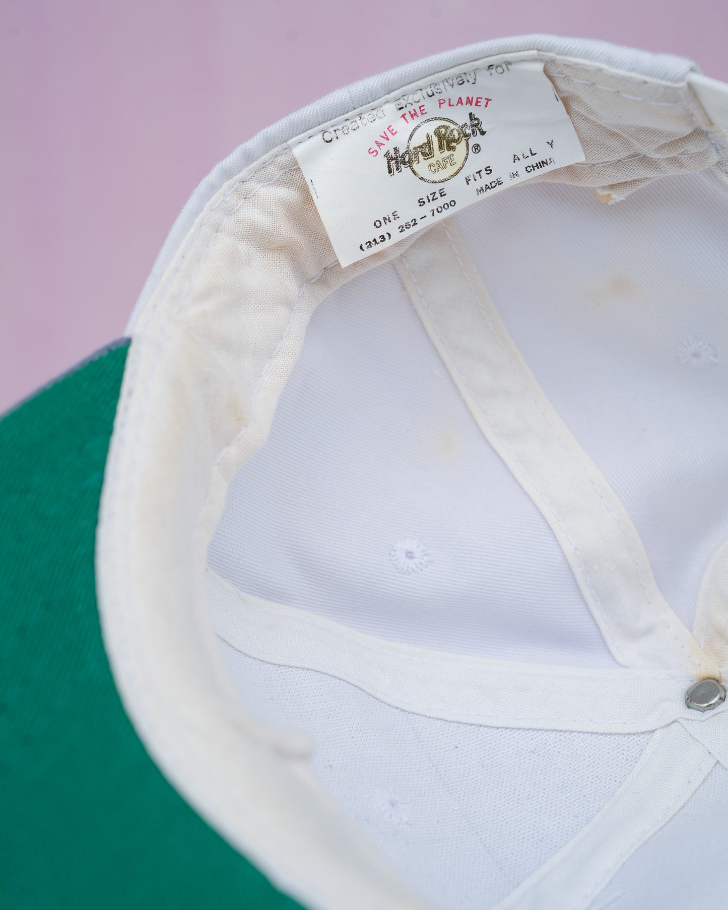 Late 1990s "HARD ROCK CAFE" Save The Planet Las Vegas 6-Panel Cap