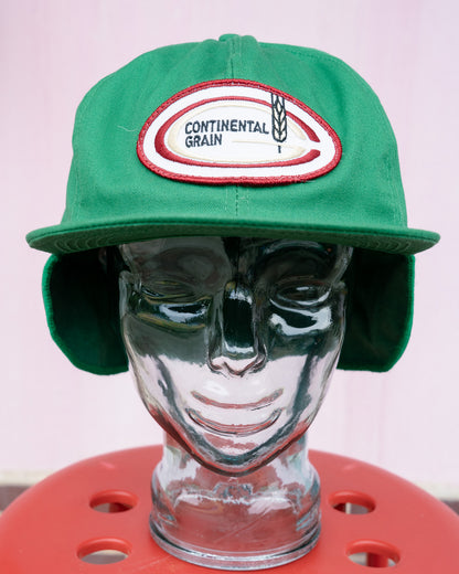 1980s "K-Products" Continental Grain Flap Cap