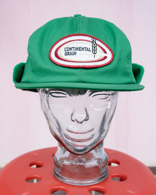 1980s "K-Products" Continental Grain Flap Cap