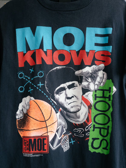Early 1990s "CHANGES" The Three Stooges Moe Knows Hoops Tee