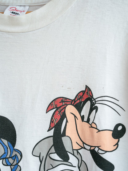 1990s "SHERRY'S" Disney Mickey Mouse & Goofy New York Street Style Tee