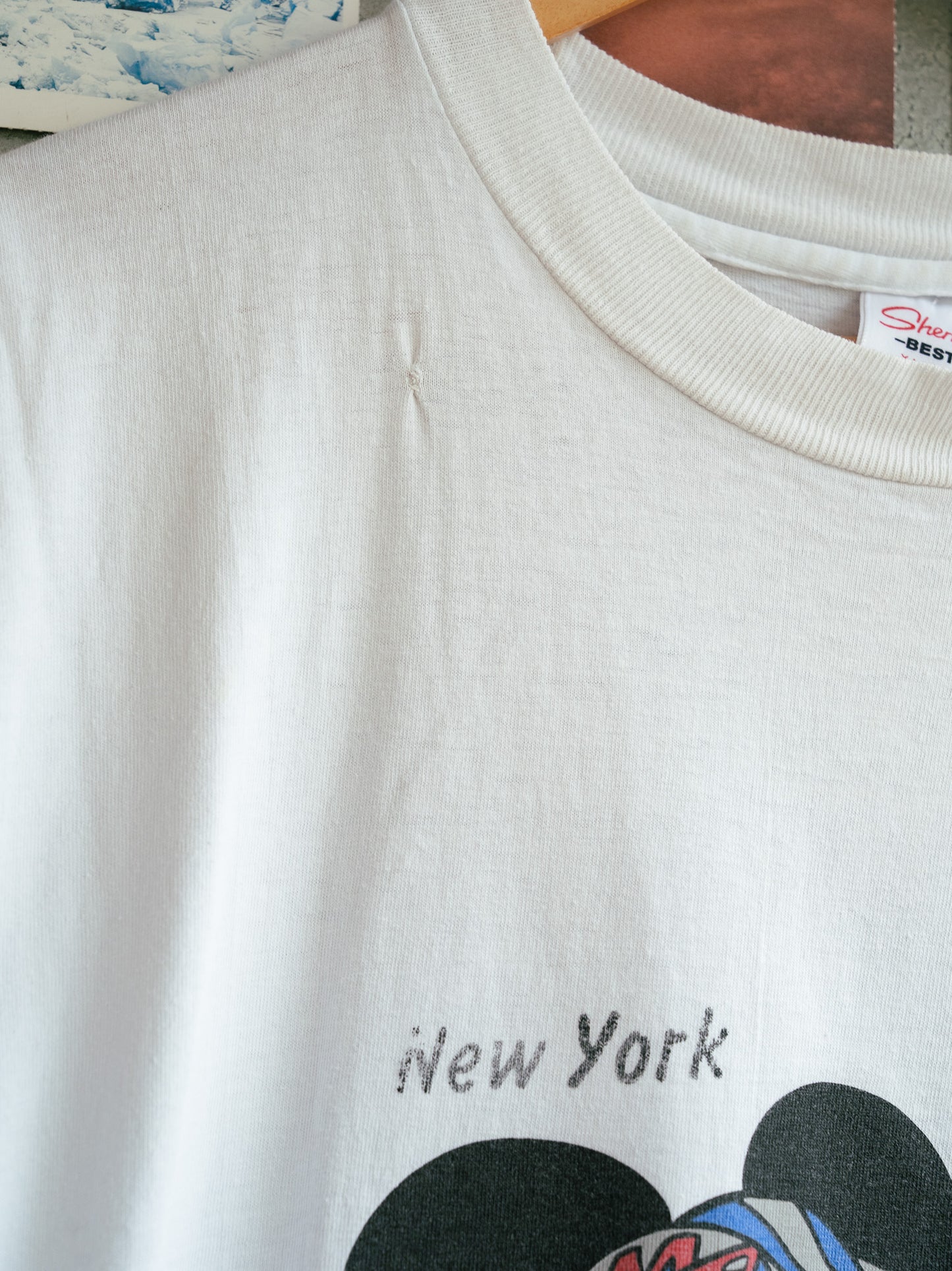1990s "SHERRY'S" Disney Mickey Mouse & Goofy New York Street Style Tee
