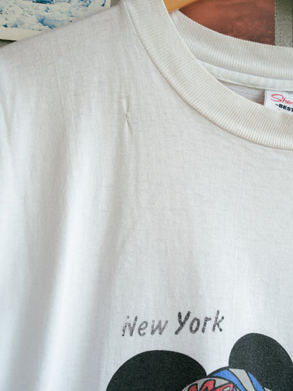 1990s "SHERRY'S" Disney Mickey Mouse & Goofy New York Street Style Tee