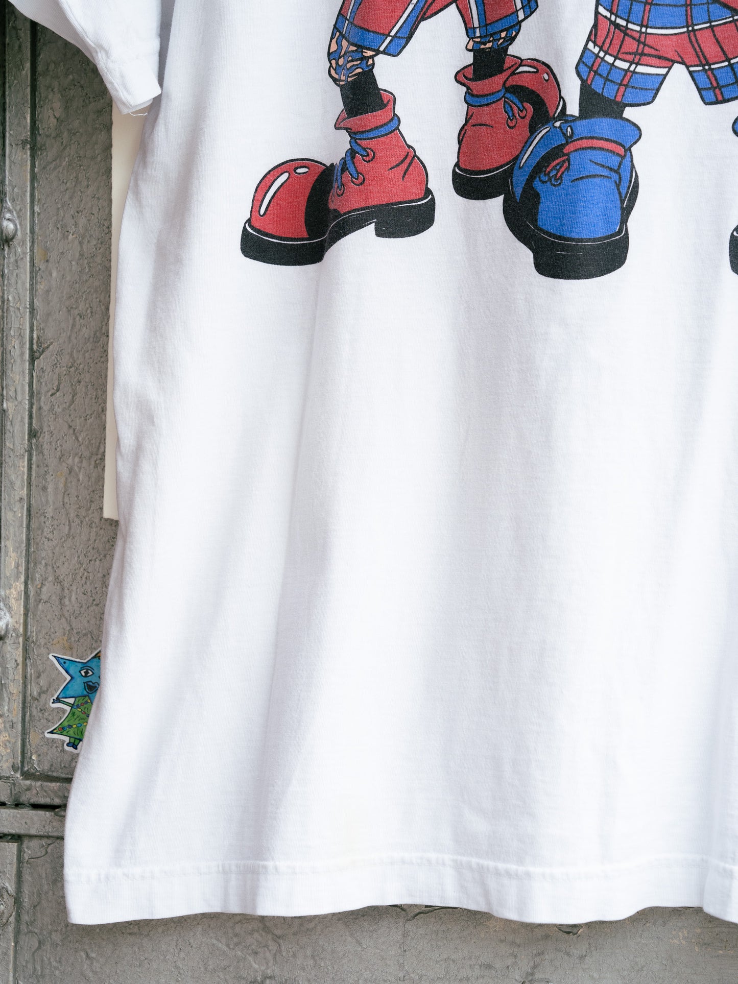 1990s "SHERRY'S" Disney Mickey Mouse & Goofy New York Street Style Tee
