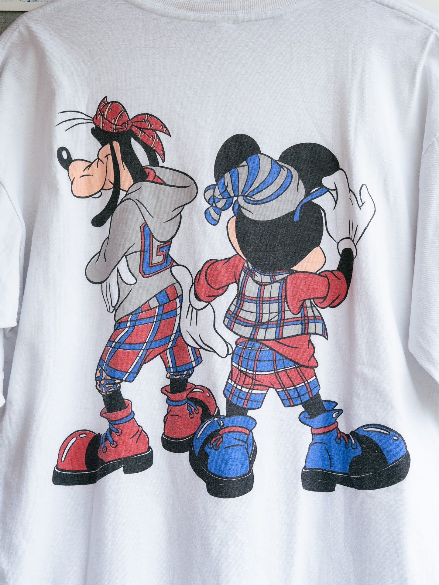 1990s "SHERRY'S" Disney Mickey Mouse & Goofy New York Street Style Tee