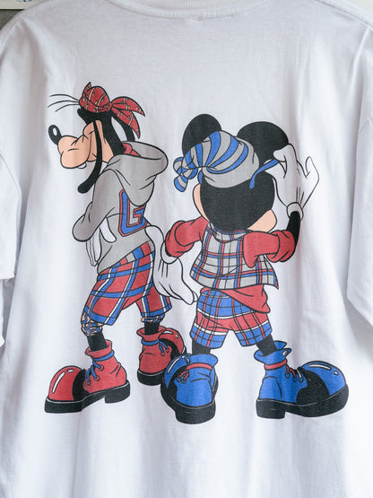 1990s "SHERRY'S" Disney Mickey Mouse & Goofy New York Street Style Tee