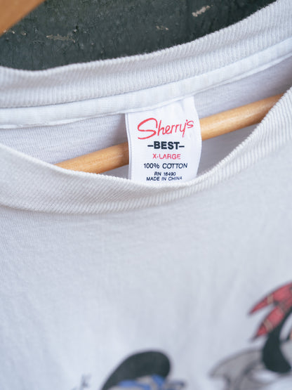1990s "SHERRY'S" Disney Mickey Mouse & Goofy New York Street Style Tee
