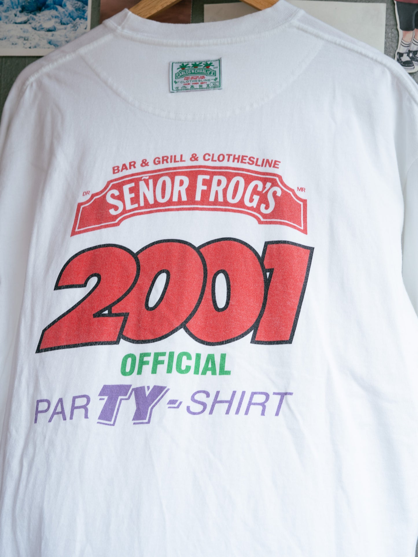 2001 "CARLOS' N CHARLIE'S" Señor Frog's Official Party-Shirt Tee