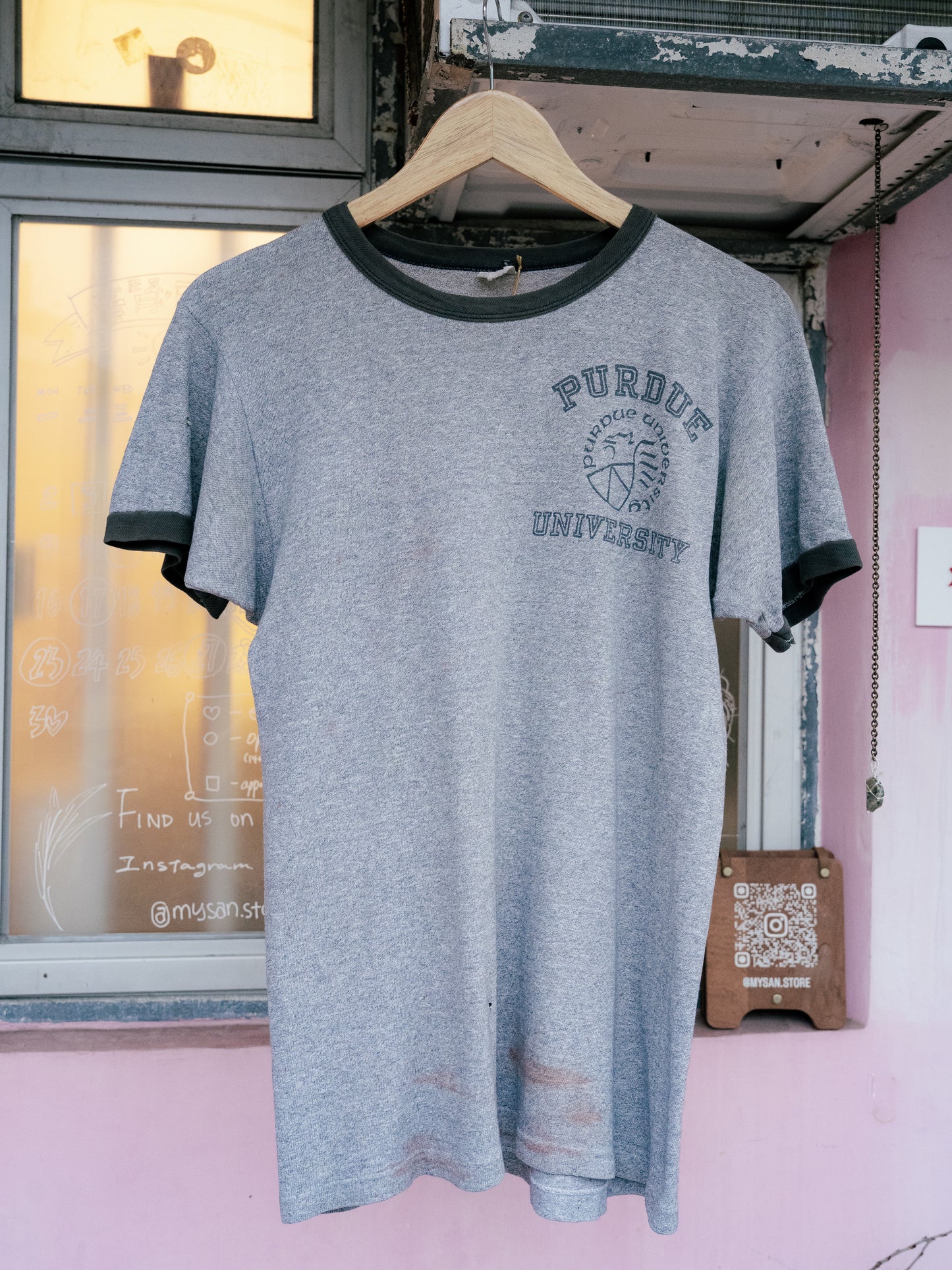 Late 1960's "CHAMPION" Purdue University Ringer Tee