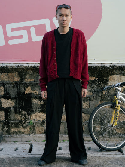 1960-70年代腈綸針織紐扣環開襟衫