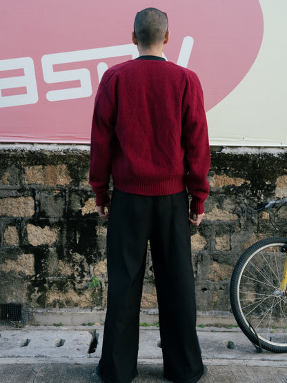 1960-70年代腈綸針織紐扣環開襟衫