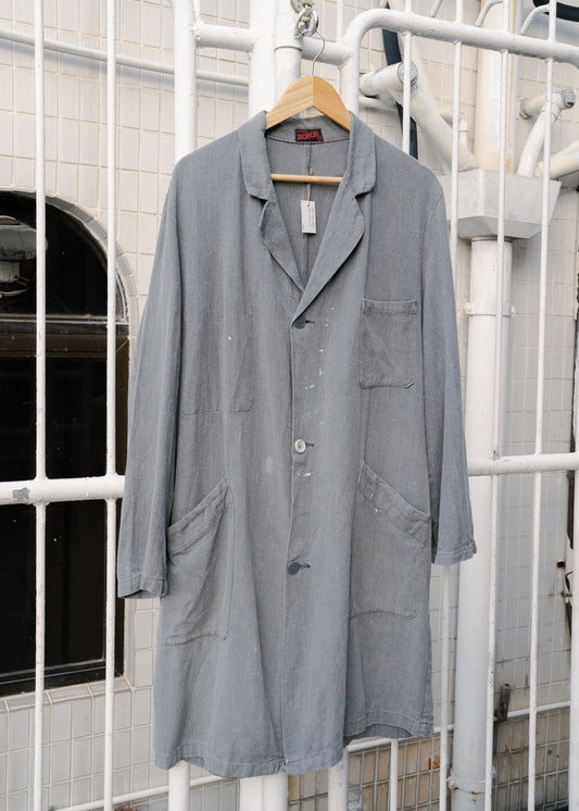 1950-60s "ROBUR" French Black Chambray Coat